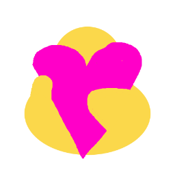 A friendly cartoon duck with a heart